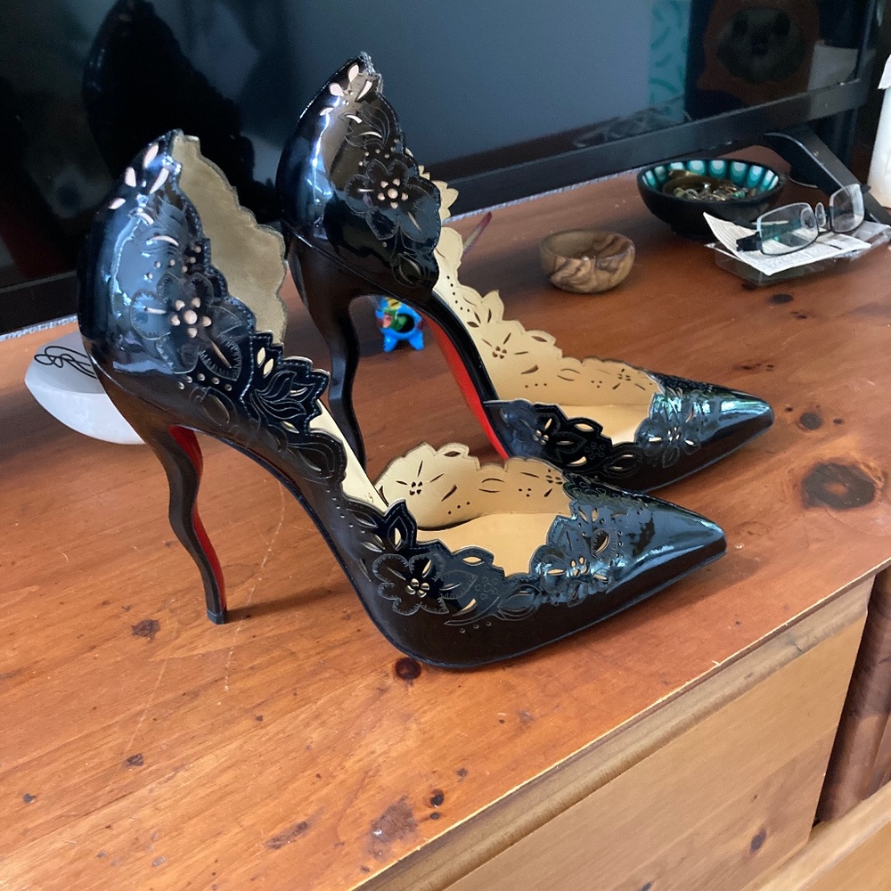 Christian Louboutin ‘Beloved’ Laser-Cut Wiggle Heel Pumps